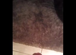 Black college cock sprays cum all over floor